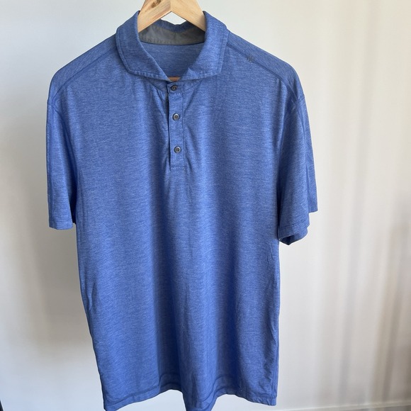Lululemon Evolution Polo Shirt Mens XL Blue Performance Causal Golf - Picture 1 of 5
